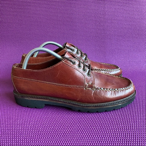 L.L. Bean Shoes Ll Bean Leather Oxford Vibram Shoes Mens Brown Black Poshmark